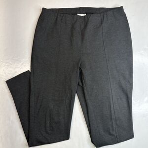 J Jill Ponte Knit Leggings Womens Sz Medium Dark Gray Pull On Stretch Pants